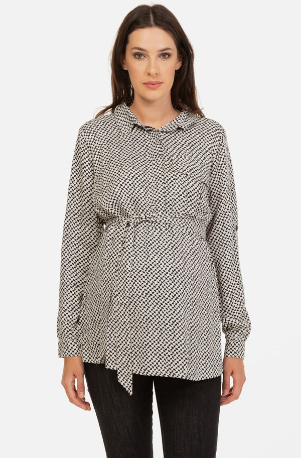 Umstands- und Stillhemd mit Muster