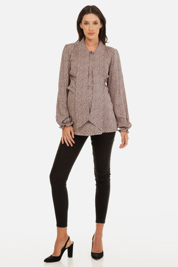 Umstands- und Stillbluse mit Schluppe