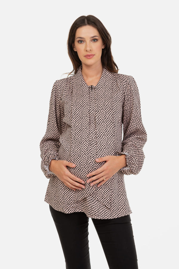 Umstands- und Stillbluse mit Schluppe