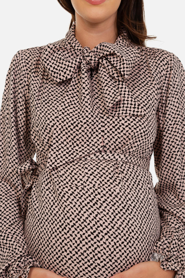 Umstands- und Stillbluse mit Schluppe