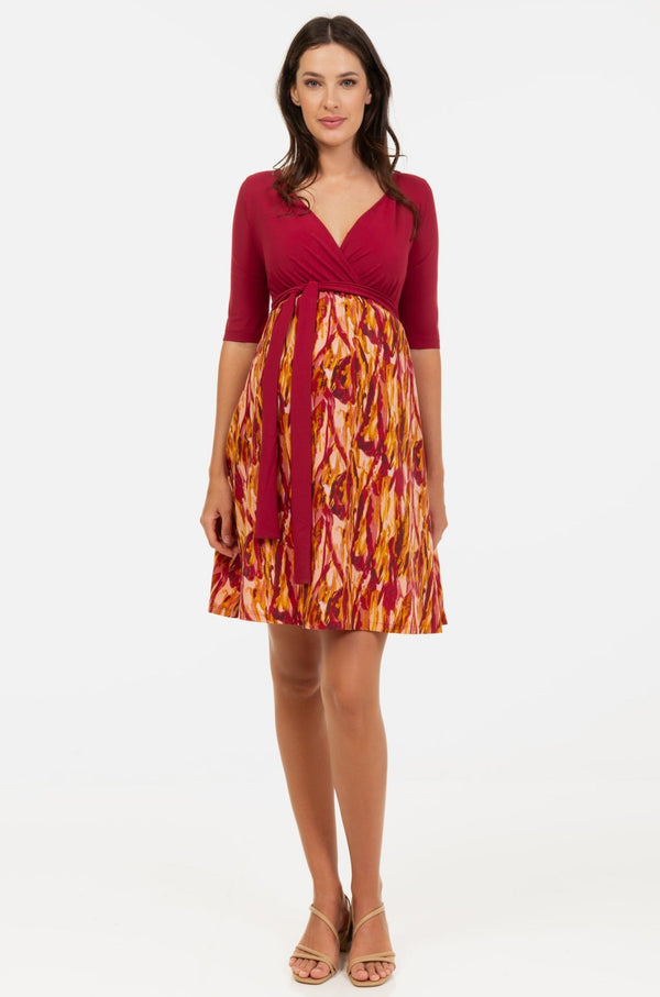 Umstands- & Still-Wickelkleid mit A-Linie