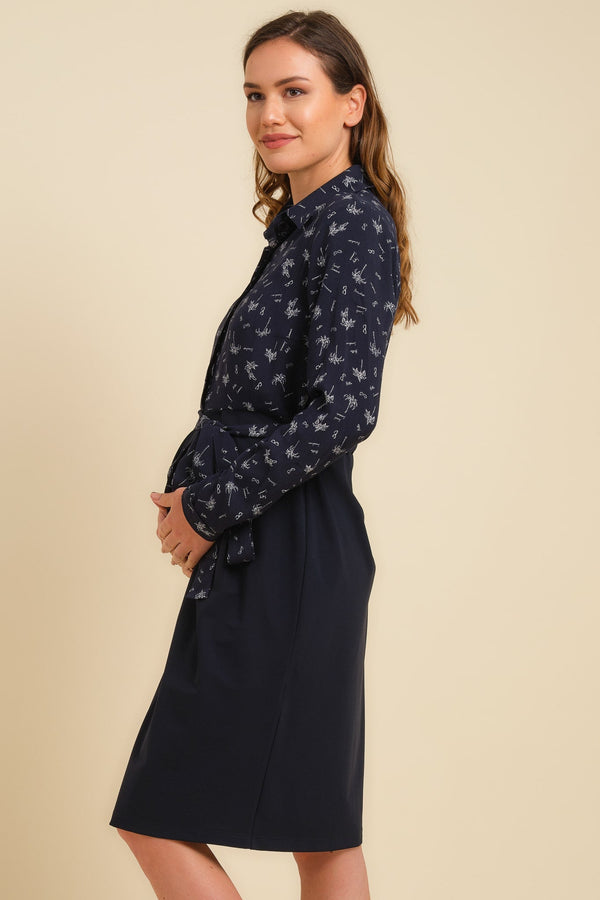 Gemustertes Umstands- und Still-Blusenkleid