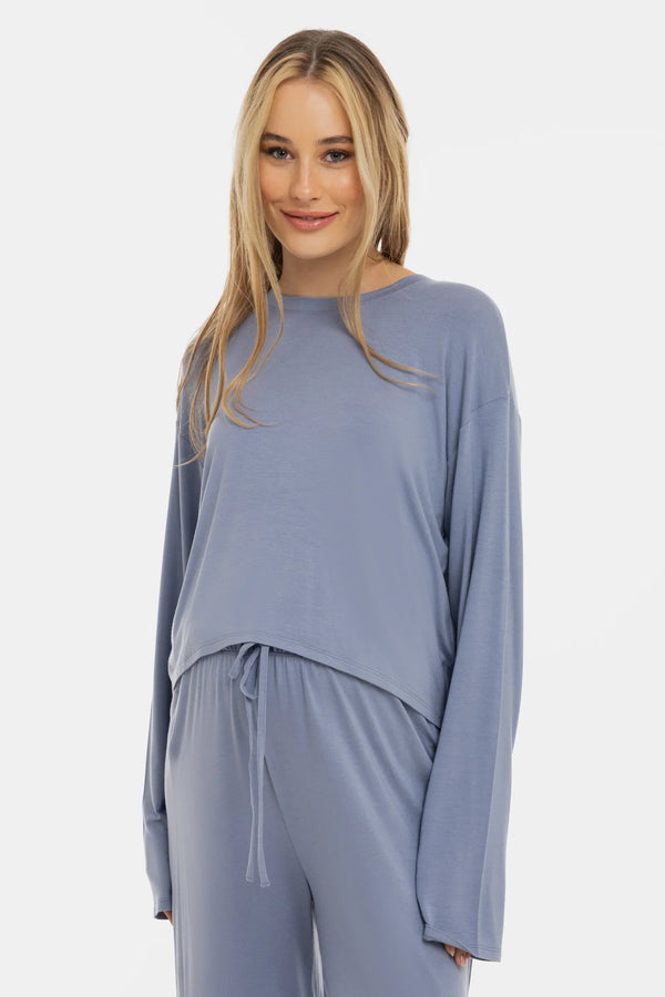 Cropped Umstandstop aus weichem Tencel™ Modal – Lavendel