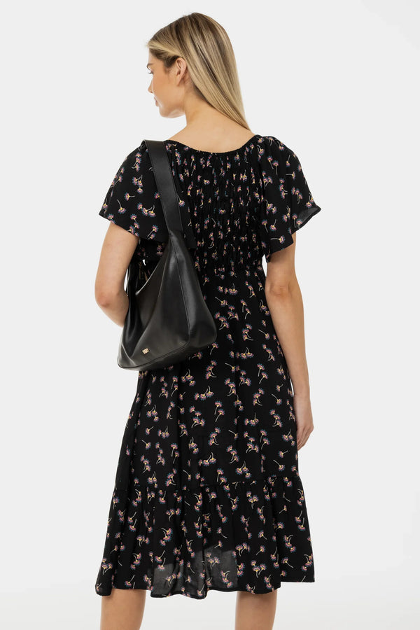 Boho-Umstandskleid mit Spitzenausschnitt