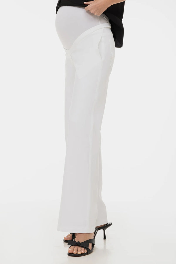 Weiße Flared-Umstandsjeans