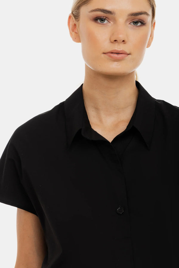 Luftige Umstands- und Stillbluse aus Baumwolle – Schwarz