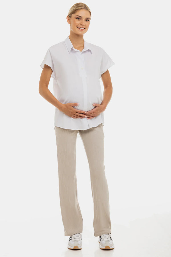 Luftige Umstands- und Stillbluse aus Baumwolle – Weiß