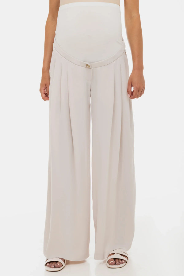 Elegante Umstandshose aus Crêpe Georgette mit feinen Falten