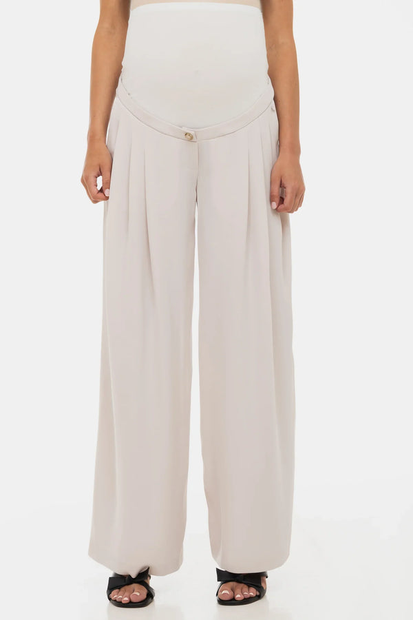 Elegante Umstandshose aus Crêpe Georgette mit feinen Falten