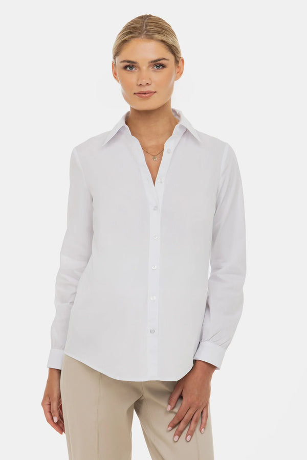 Essential Umstands- und Stillhemd aus Baumwolle – Weiß