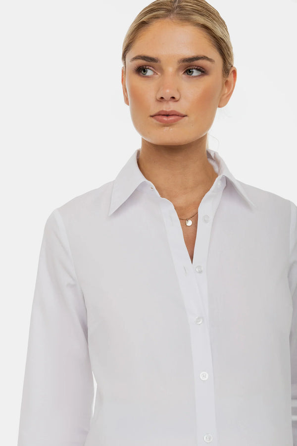 Essential Umstands- und Stillhemd aus Baumwolle – Weiß