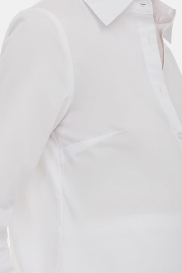 Essential Umstands- und Stillhemd aus Baumwolle – Weiß