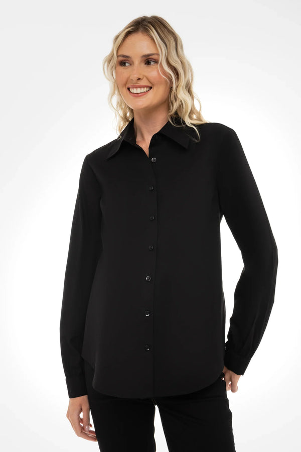 Essential Umstands- und Stillhemd aus Baumwolle – Schwarz