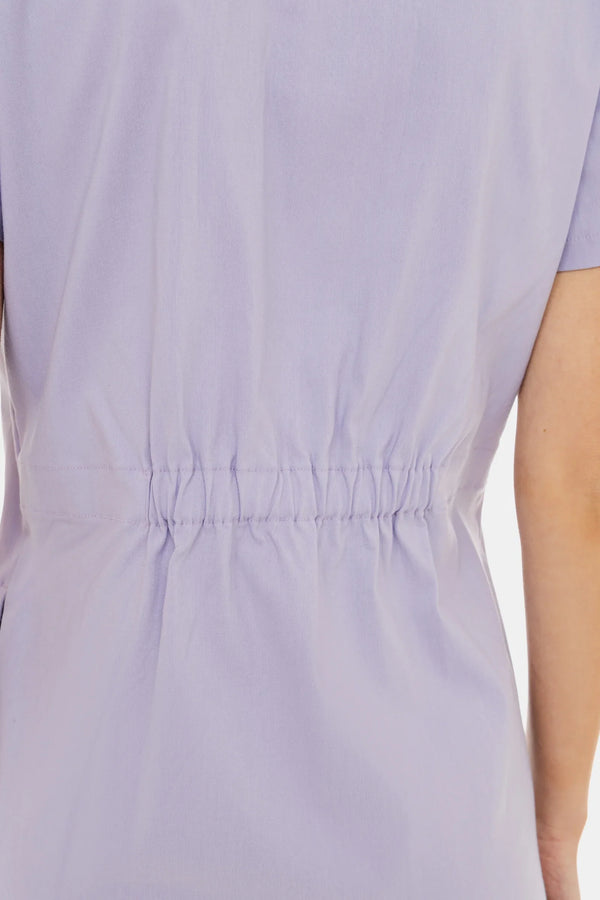 Umstands- und Still-Hemdblusenkleid mit Knopfleiste – Lila