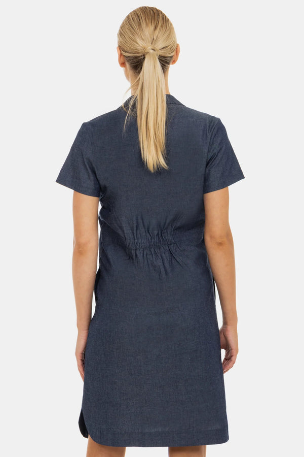 Umstands- und Still-Hemdblusenkleid aus Denim