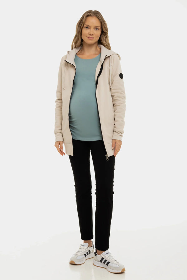 3-in-1 Umstands- und Tragehoodie – Beige