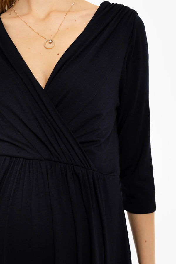 Elegantes Umstands- & Stillkleid – Dunkelblau