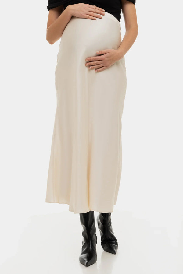 Satinierten Umstandsrock – Ecru