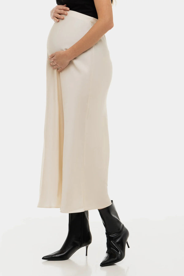 Satinierten Umstandsrock – Ecru