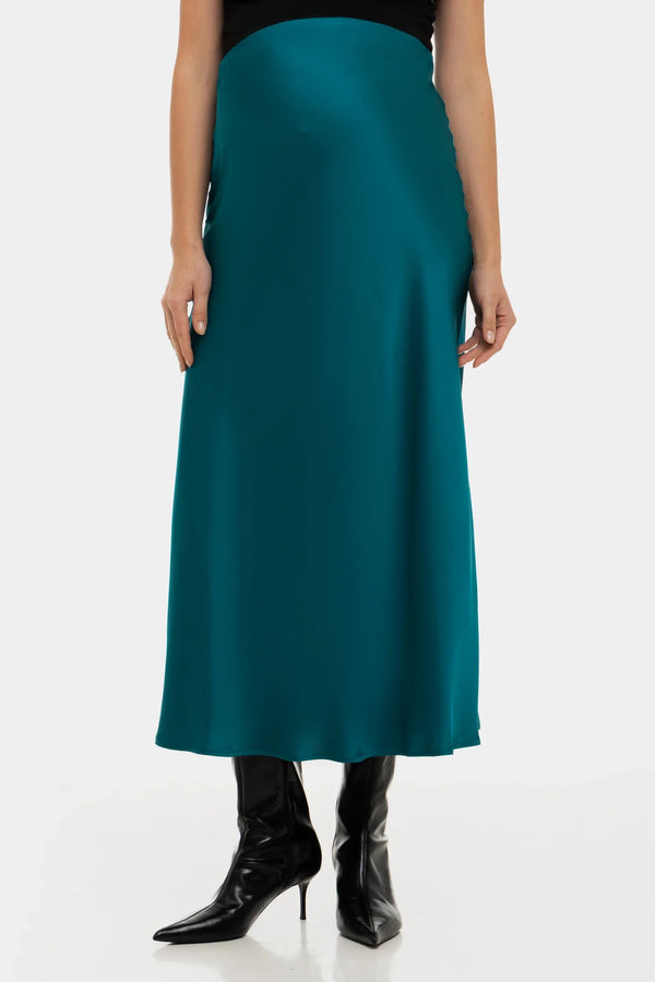 Satinierten Umstandsrock – Petrol