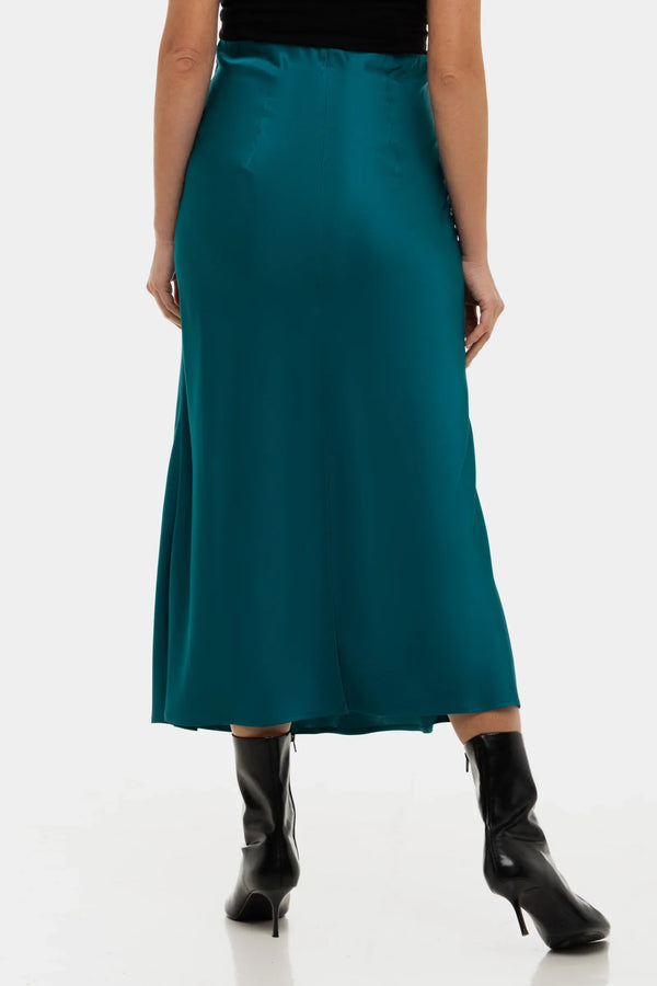 Satinierten Umstandsrock – Petrol