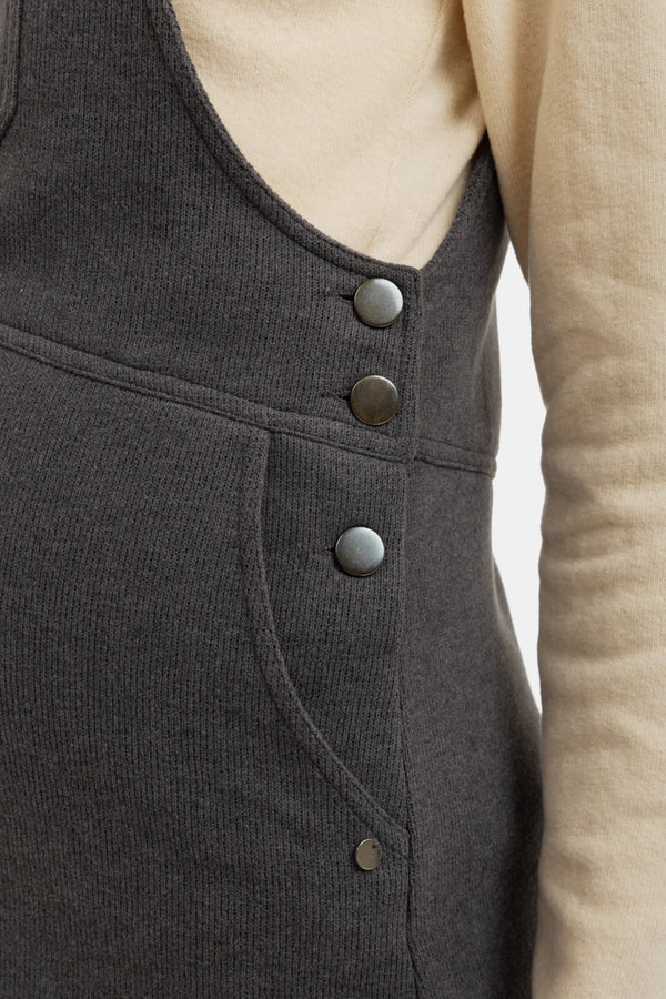 Gestricktes Umstands- und Stillkleid – Dunkelgrau