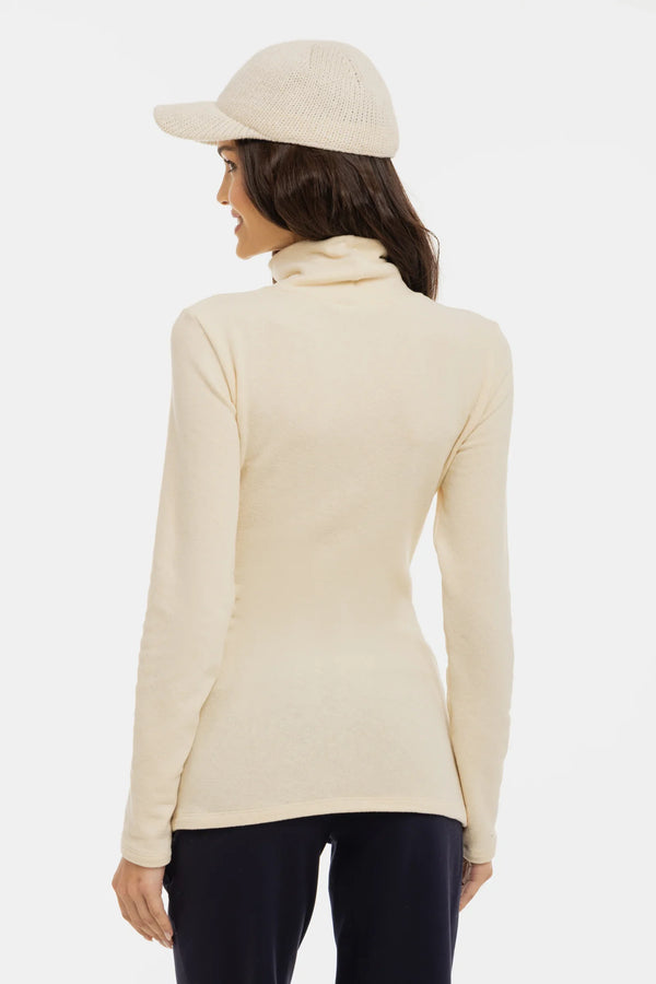 Feinstrick-Umstands- und Stillpullover aus Baumwolle – Ecru