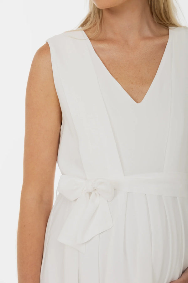 Luftiges Umstandsbrautkleid mit Stillfunktion – Weiß