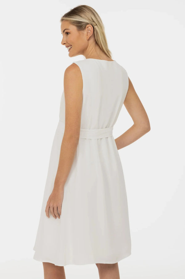 Luftiges Umstandsbrautkleid mit Stillfunktion – Weiß