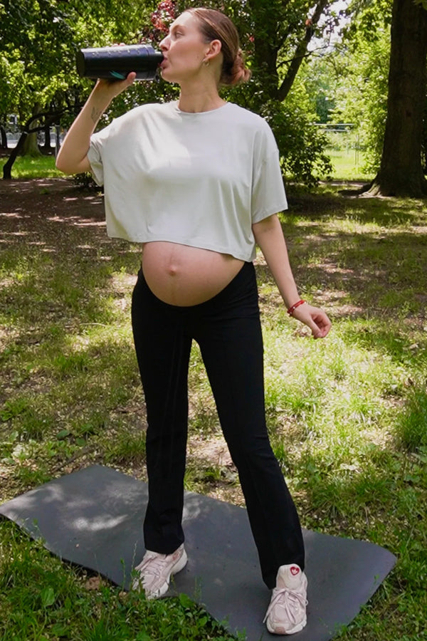 Umstandstop aus Tencel™ Modal in Hellgrau