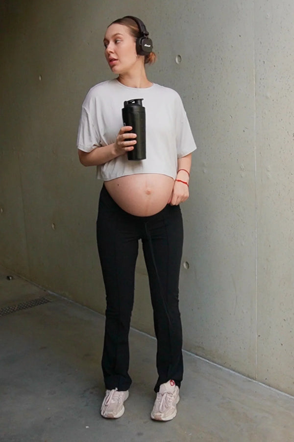 Umstandstop aus Tencel™ Modal in Hellgrau