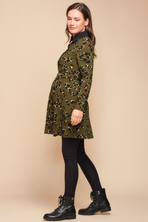 Umstands- und Stillkleid mit Animal-Print