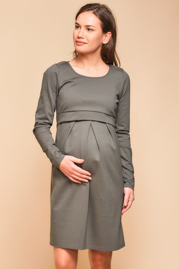 Tailliertes Umstands- und Stillkleid – Petite