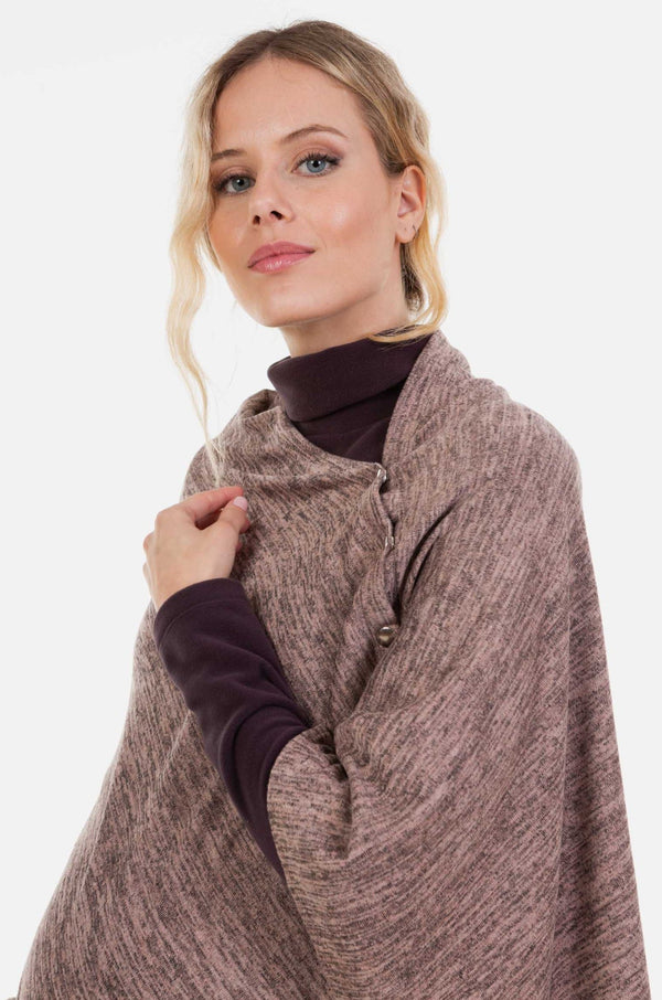 2-in-1 Schal & Stilltuch – Melangiert