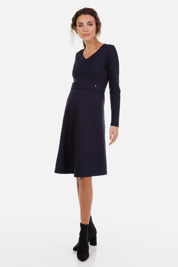 Umstands- und Stillkleid aus Ponte di Roma – Dunkelblau