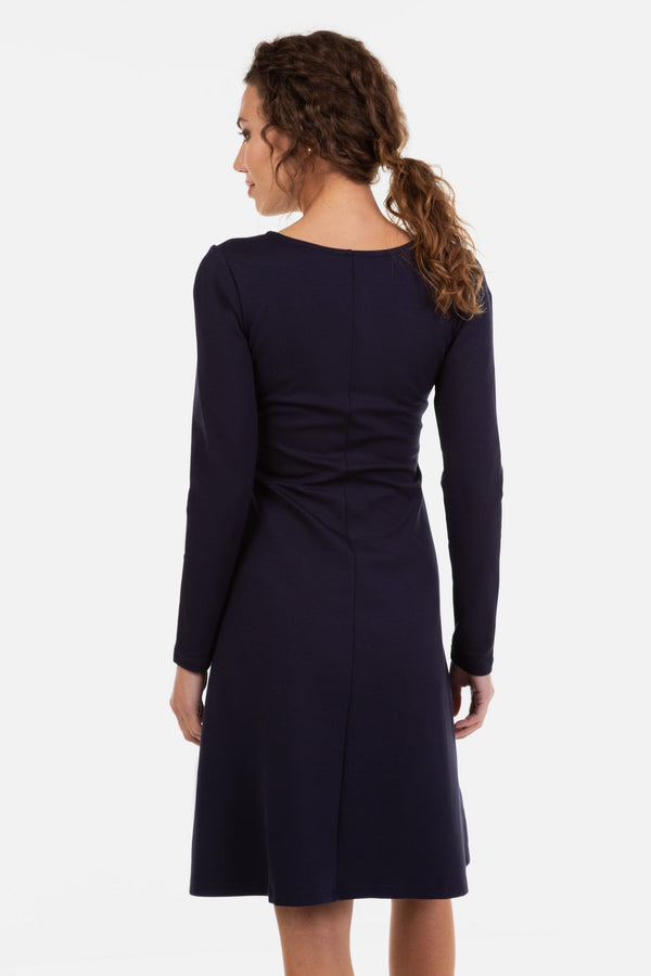 Umstands- und Stillkleid aus Ponte di Roma – Dunkelblau
