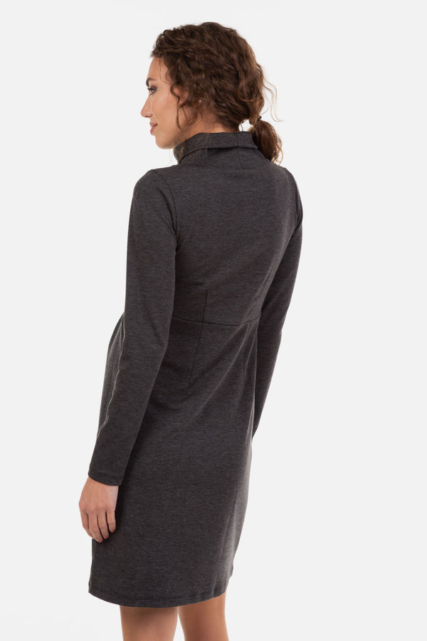 Umstands- und Stillkleid mit Rollkragen