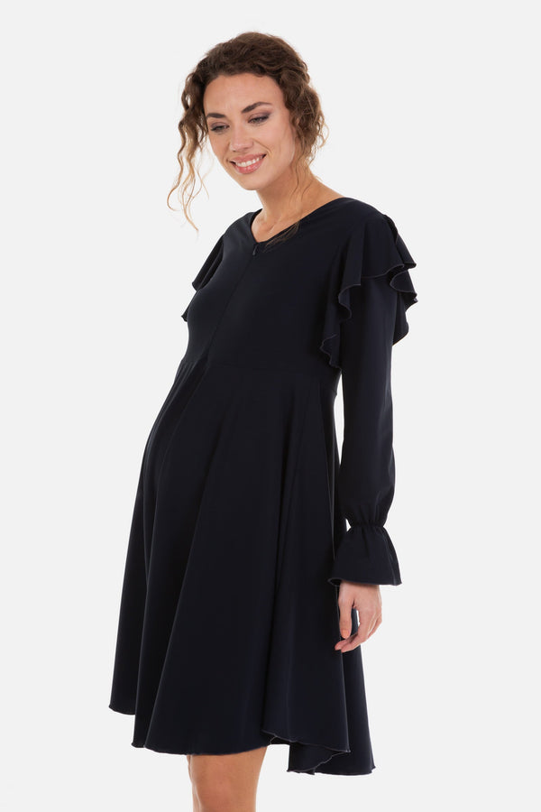 Luftiges Umstands- und Stillkleid – Dunkelblau