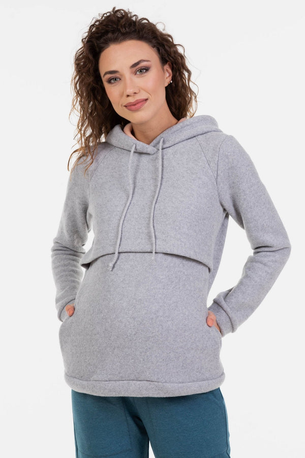 Fleece Umstands- und Stillhoodie