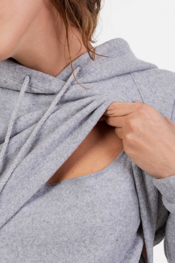 Fleece Umstands- und Stillhoodie