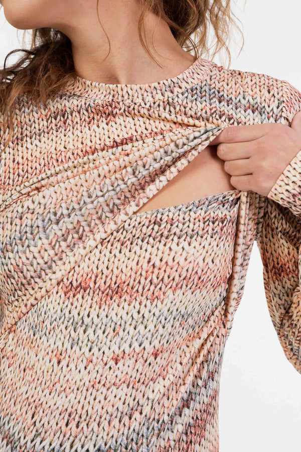 Umstands- und Stillshirt mit Puffärmeln