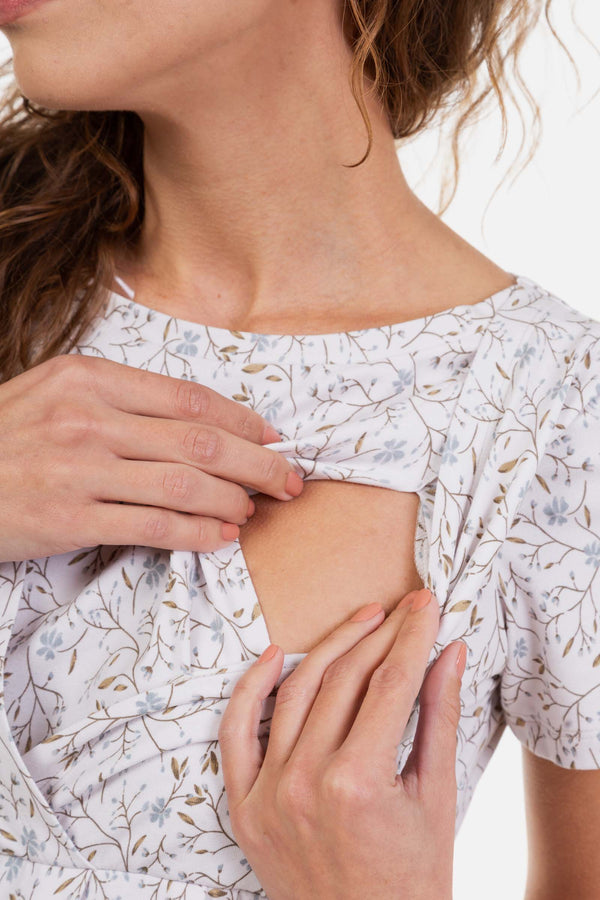 Umstands- & Stillnachthemd aus Bio-Baumwolle