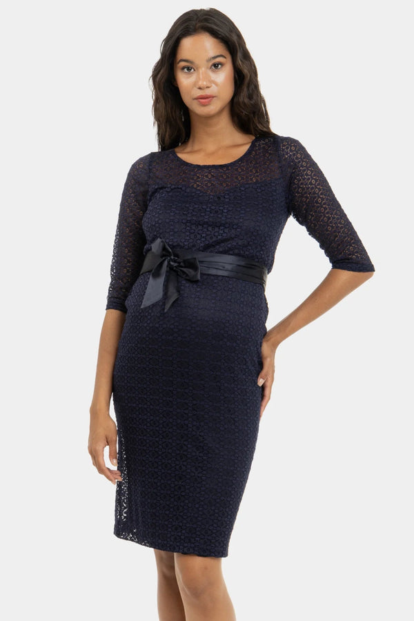 Umstands- und Still-Abendkleid aus Spitze