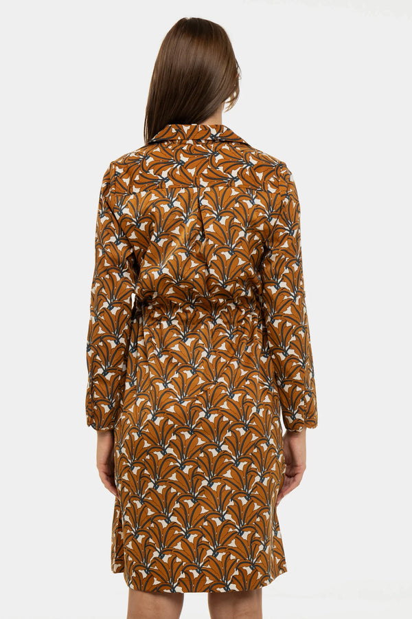 Gemustertes satiniertes Umstands- und Still-Blusenkleid