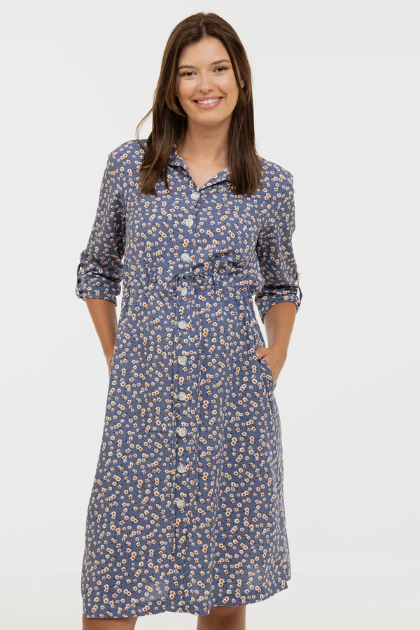 Umstands- & Stillblusenkleid mit Blumenmuster