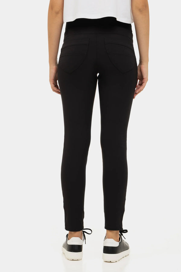 Figurbetonte elastische Umstandshose – Schwarz