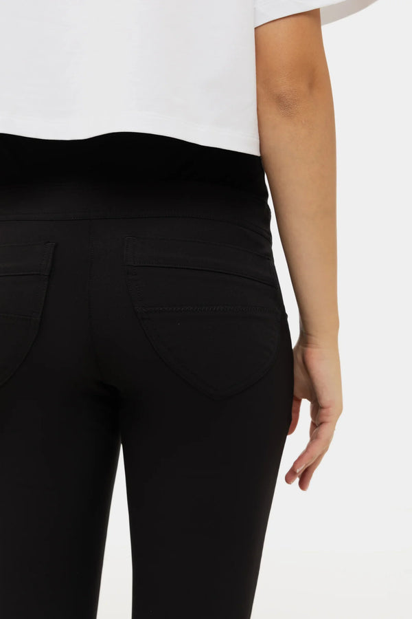 Figurbetonte elastische Umstandshose – Schwarz