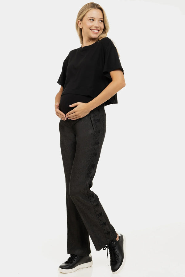 Umstandstop aus TENCEL™ Modal in Schwarz