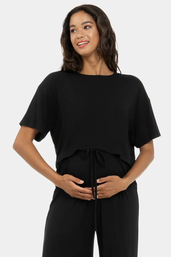 Umstandstop aus TENCEL™ Modal in Schwarz