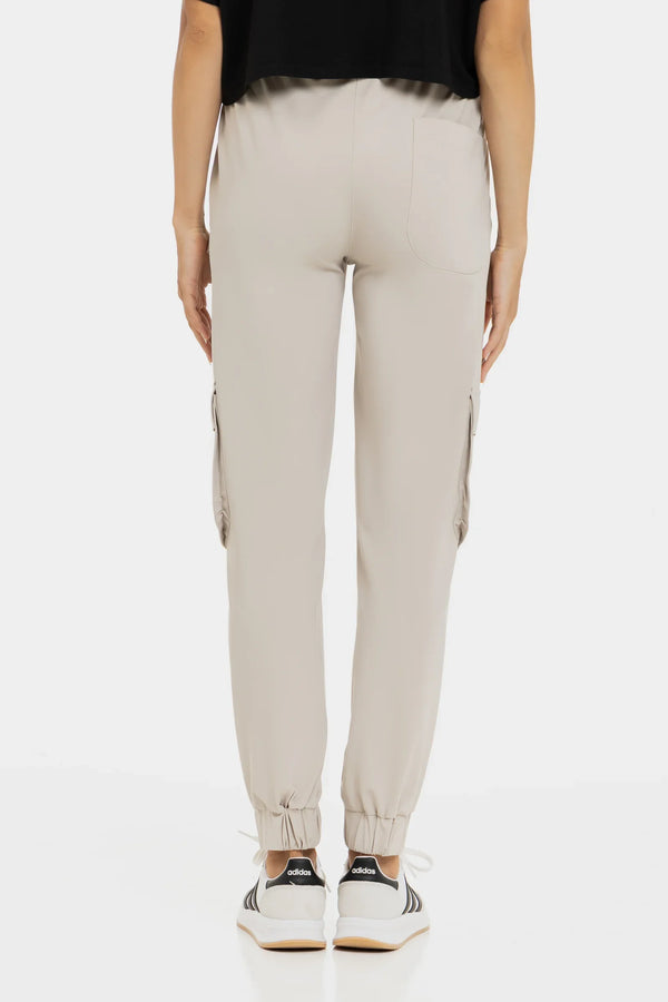 Jersey-Cargo-Umstandshose – Beige